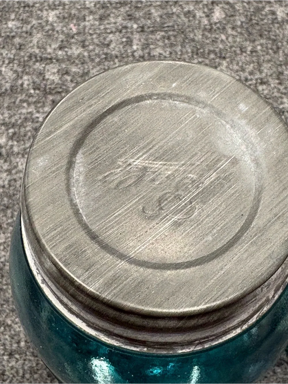 Ball Vintage Aqua Blue Mason Jars 1922-32 with Metal Lids - Set of 3